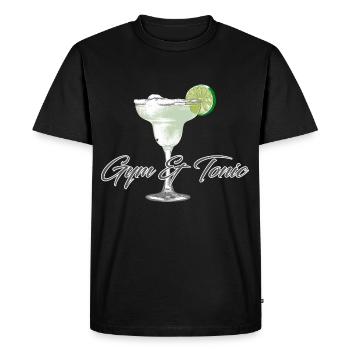 Gym tonic - Men's Premium Organic T-Shirt - black - Front - Nico (187cm)