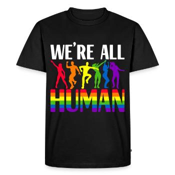 Fierté gaie LGBTQ - T-shirt Premium bio Homme - noir - Devant - Nico (187cm)