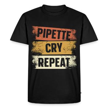 Pipette Cry Repetition Biologist Science B - Men's Premium Organic T-Shirt - black - Front - Nico (187cm)