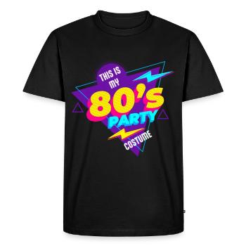Années 80| Costume | Couleurs vives| Génération Y| Humour - T-shirt Premium bio Homme - noir - Devant - Nico (187cm)
