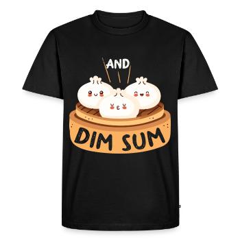 Dim Sum - Men's Premium Organic T-Shirt - black - Front - Nico (187cm)