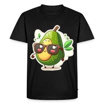 Verres d’avocat mignons Végétaliens végétariens - T-shirt Premium bio Homme - noir - Devant - Nico (187cm)