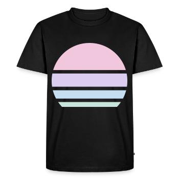 Sun Pastel Retro Pattern Vintage - Men's Premium Organic T-Shirt - black - Front - Nico (187cm)