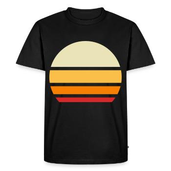 Sun Retro Pattern Vintage - Men's Premium Organic T-Shirt - black - Front - Nico (187cm)