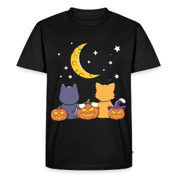 Halloween Pumpkin Witch - Men's Premium Organic T-Shirt - black - Front - Nico (187cm)