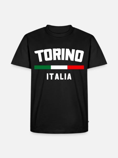 Turin Italien - Männer Premium Bio T-Shirt - Schwarz