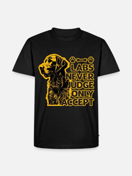 Labs never judge only accept - Men's Premium Organic T-Shirt - black