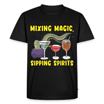 Magical sip spirits mix bartender Hallow - Men's Premium Organic T-Shirt - black - Front - Nico (187cm)