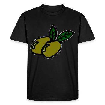 Deux olives - T-shirt Premium bio Homme - noir - Devant - Nico (187cm)
