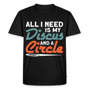 Discus Throw Discus Thrower Athletics Discus - Men's Premium Organic T-Shirt - black - Front - Nico (187cm)