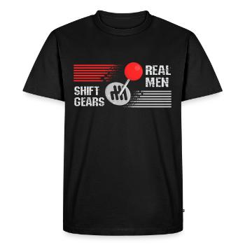 Interrupteur Real Men - T-shirt Premium bio Homme - noir - Devant - Nico (187cm)