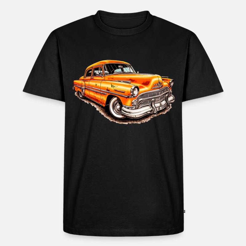 Altes Auto - Männer Premium Bio T-Shirt - Schwarz