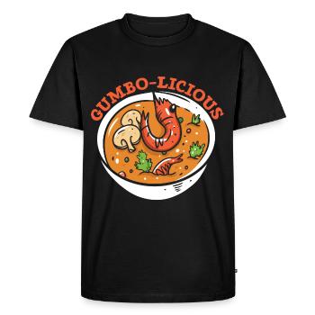 Gumbo Lovers Foodie Louisiane Manger Cuisine Cajun - T-shirt Premium bio Homme - noir - Devant - Nico (187cm)