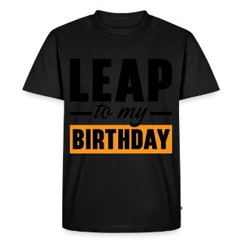 Happy Birthday Leap Year February 29 Leap Day - Men's Premium Organic T-Shirt - black - Front - Nico (187cm)