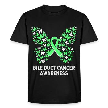 Cancer des canaux biliaires - T-shirt Premium bio Homme - noir - Devant - Nico (187cm)