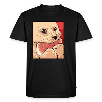 Nourriture pour chat - T-shirt Premium bio Homme - noir - Devant - Nico (187cm)