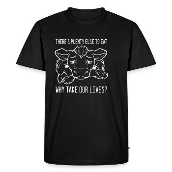 Cadeau végétalien pour les droits des animaux - T-shirt Premium bio Homme - noir - Devant - Nico (187cm)