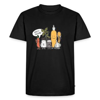 épices salutation chef ou cuisinier cadeau - T-shirt Premium bio Homme - noir - Devant - Nico (187cm)