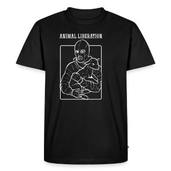 Cadeau de militant pour la libération des animaux - T-shirt Premium bio Homme - noir - Devant - Nico (187cm)
