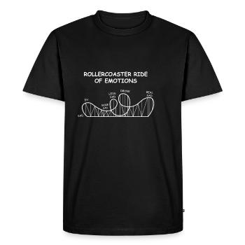 Roller coaster emotions emotional person gift - Men's Premium Organic T-Shirt - black - Front - Nico (187cm)