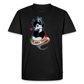 Furry Trash Hundebesitzer Geschenk - Männer Premium Bio T-Shirt - Schwarz - Vorne - Nico (187cm)