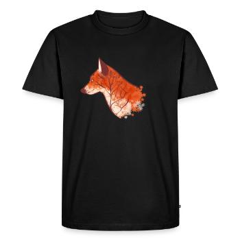 Cadeau d'amoureux de la nature renard de la nature - T-shirt Premium bio Homme - noir - Devant - Nico (187cm)