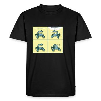 Pat sur le dos Motivé et inspiré Ge - T-shirt Premium bio Homme - noir - Devant - Nico (187cm)
