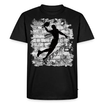 Basket-ball - T-shirt Premium bio Homme - noir - Devant - Nico (187cm)