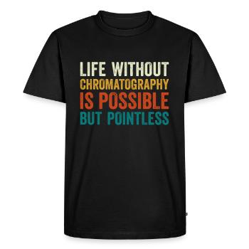 Chromatographie liquide haute performance HPLC Retro - T-shirt Premium bio Homme - noir - Devant - Nico (187cm)