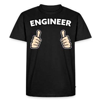 Engineer Profession Gift Idea - Men's Premium Organic T-Shirt - black - Front - Nico (187cm)