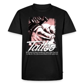 machine à tatouer tatouage crâne tribal encré - T-shirt Premium bio Homme - noir - Devant - Nico (187cm)