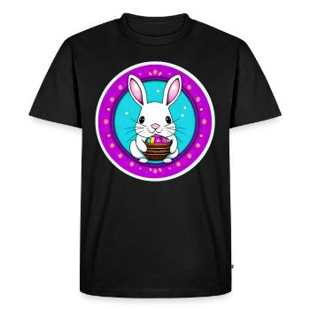 Easter and Easter Basket - Men's Premium Organic T-Shirt - black - Front - Nico (187cm)