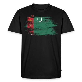 Drapeau du Turkménistan - T-shirt Premium bio Homme - noir - Devant - Nico (187cm)