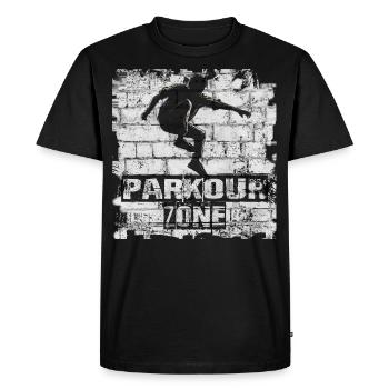 Parkour - T-shirt Premium bio Homme - noir - Devant - Nico (187cm)