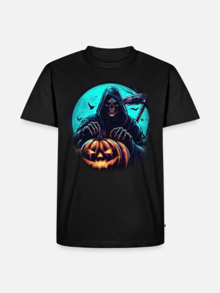 The Pumpkin Reaper - Men's Premium Organic T-Shirt - black