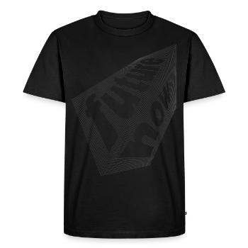 Future Now (3D Typography Edition) - Men's Premium Organic T-Shirt - black - Front - Nico (187cm)