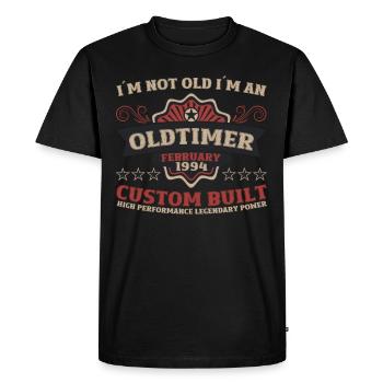 30th Birthday Classic Car February Vintage 1994 - Men's Premium Organic T-Shirt - black - Front - Nico (187cm)