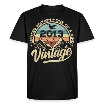 Original Vintage 2013 Cadeau d’anniversaire 2013 - T-shirt Premium bio Homme - noir - Devant - Nico (187cm)
