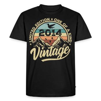 Original Vintage 2014 Cadeau d’anniversaire 2014 - T-shirt Premium bio Homme - noir - Devant - Nico (187cm)