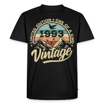 Original Vintage 1993 Cadeau d’anniversaire 1993 - T-shirt Premium bio Homme - noir - Devant - Nico (187cm)