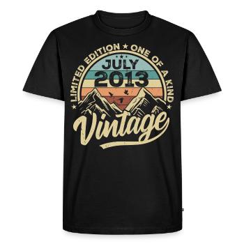 Né en juillet 2013 Né en juillet 2013 Né en juillet 2013 - T-shirt Premium bio Homme - noir - Devant - Nico (187cm)