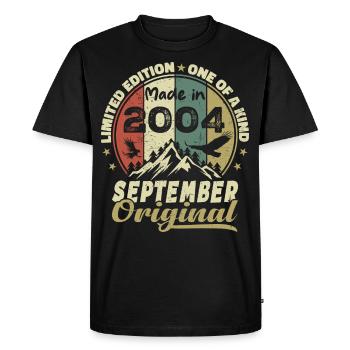 2004 - Legends are born September 2004 - Men's Premium Organic T-Shirt - black - Front - Nico (187cm)