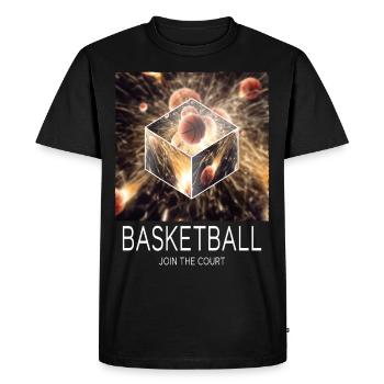Basketball Feu Joueur de basket-ball Fan Dunking Sport - T-shirt Premium bio Homme - noir - Devant - Nico (187cm)
