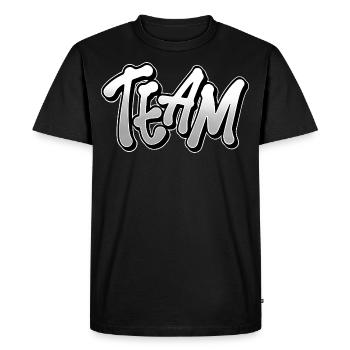 Équipe - T-shirt Premium bio Homme - noir - Devant - Nico (187cm)
