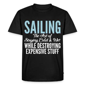Catamaran à voile - T-shirt Premium bio Homme - noir - Devant - Nico (187cm)