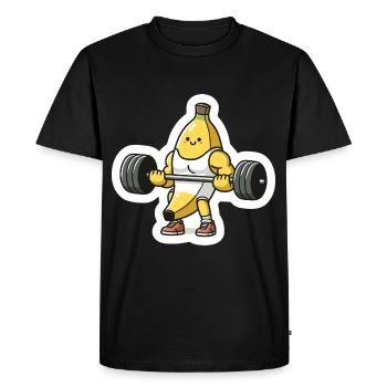 Sports de force King Banana - T-shirt Premium bio Homme - noir - Devant - Nico (187cm)
