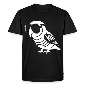 Funny Bird Wearing Sunglasses Cool Bourke's Parak - Men's Premium Organic T-Shirt - black - Front - Nico (187cm)