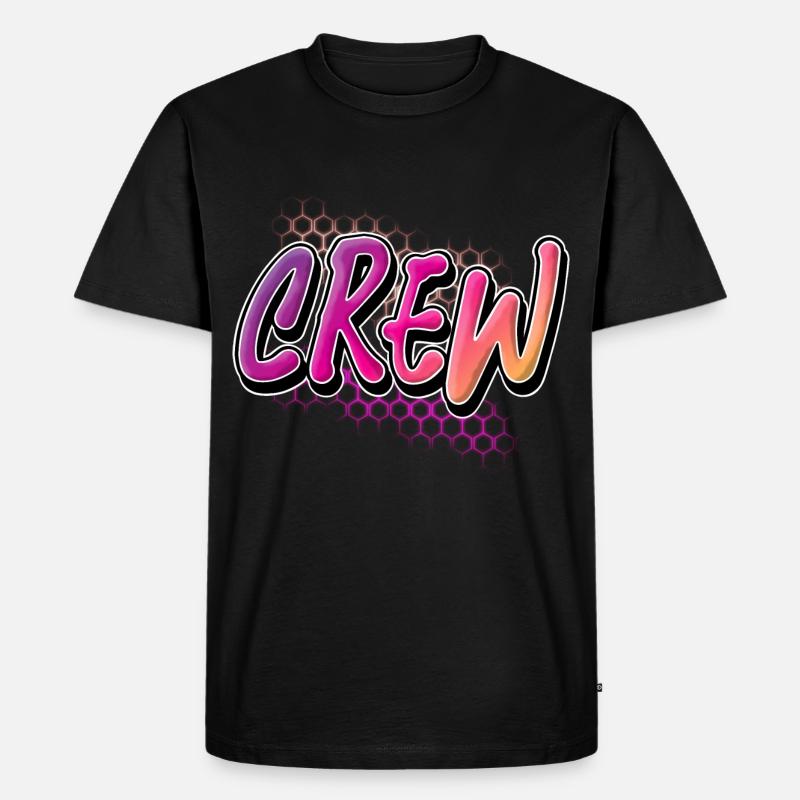 Crew - Männer Premium Bio T-Shirt - Schwarz