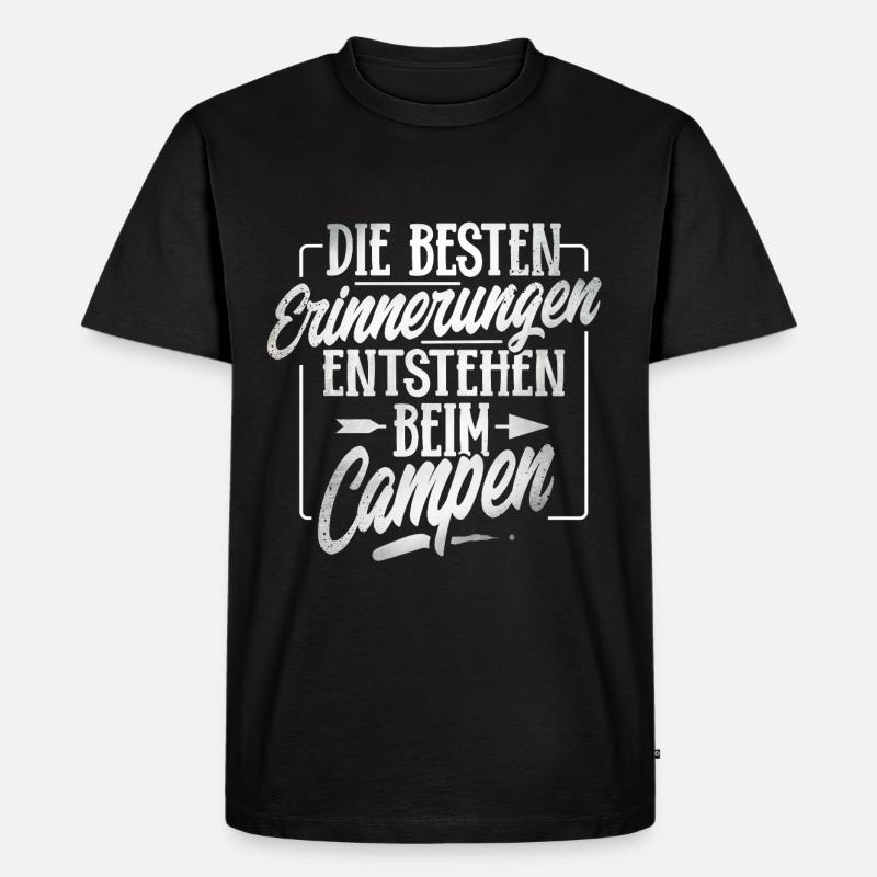 Camping - Männer Premium Bio T-Shirt - Schwarz