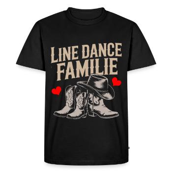 Danse en ligne Famille Papa Maman Enfants - T-shirt Premium bio Homme - noir - Devant - Nico (187cm)